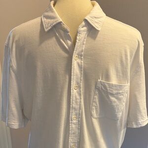 Faherty bright white casual button down shirt